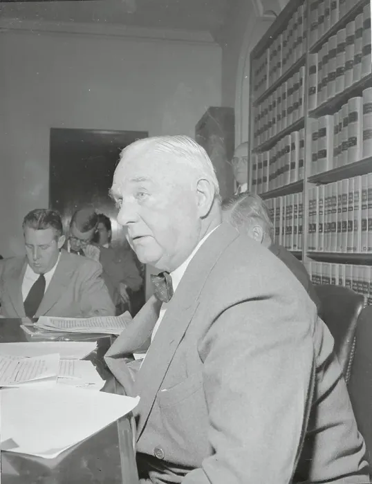 Framed Print : William Donovan Testifying at Hearing Framed Print : William Donovan Testifying at Hearing