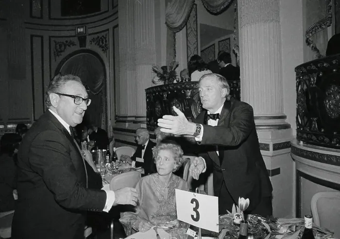 Framed Print : William F. Buckley Jr. Gesturing While Talking With Henry A. Kissinger Framed Print : William F. Buckley Jr. Gesturing While Talking With Henry A. Kissinger