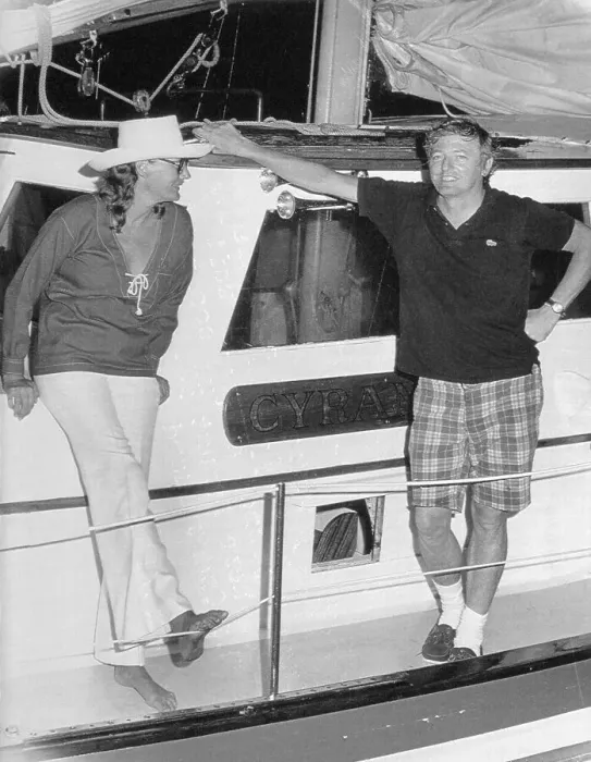Framed Print : William F. Buckley, Jr. and Wife Aboard Their Boat Framed Print : William F. Buckley, Jr. and Wife Aboard Their Boat
