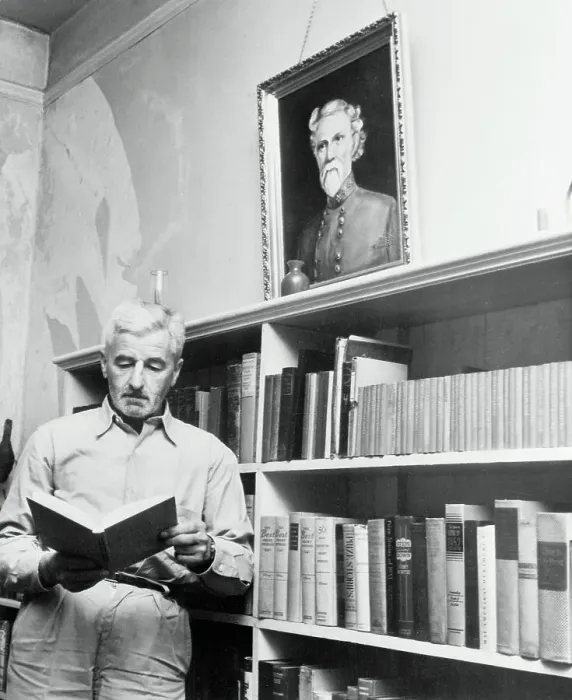 Framed Print : William Faulkner Reading Book in Home Framed Print : William Faulkner Reading Book in Home