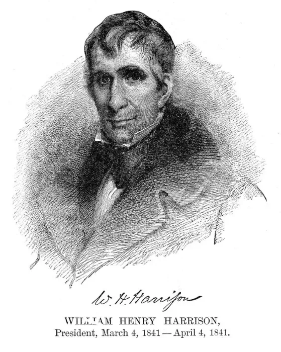 Framed Print : William Henry Harrison - USA President engraving with his signature 1888 Framed Print : William Henry Harrison - USA President engraving with his signature 1888