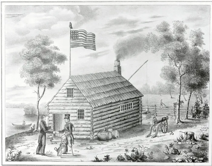 Framed Print : William Henry Harrison's Log Cabin Framed Print : William Henry Harrison's Log Cabin