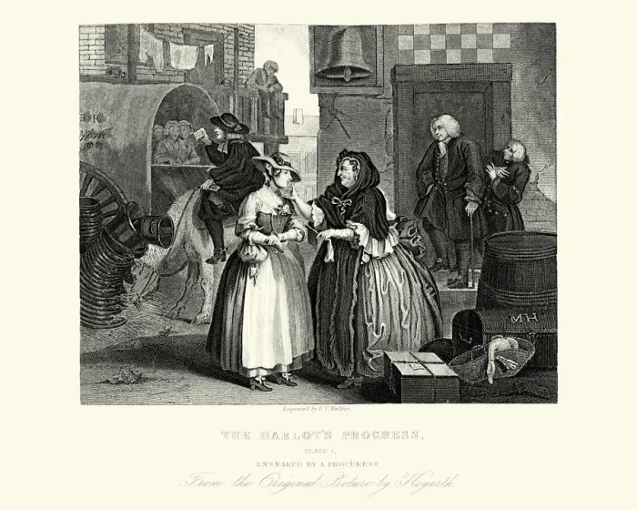 Framed Print : William Hogarth A Harlots Progress Framed Print : William Hogarth A Harlots Progress