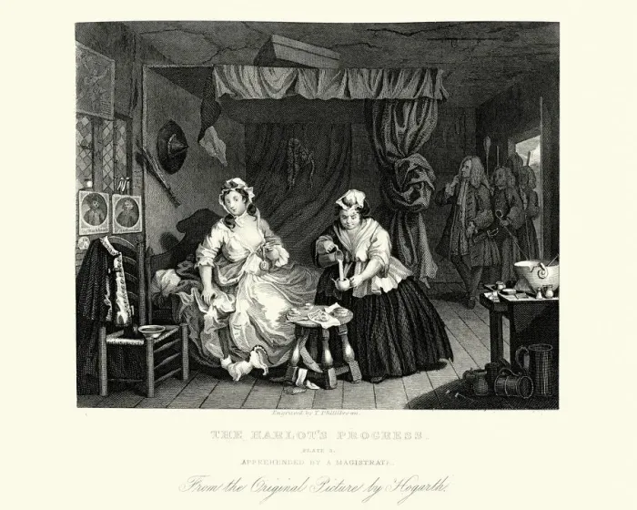 Framed Print : William Hogarth A Harlots Progress Framed Print : William Hogarth A Harlots Progress