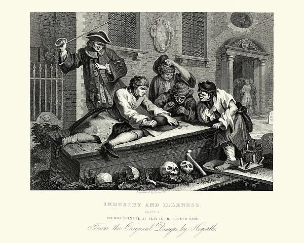 William Hogarth Industry and Idleness Idle Prentice at Play