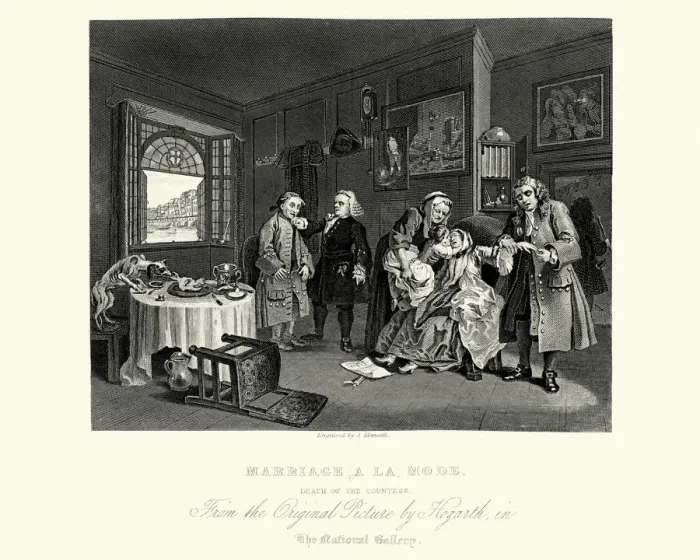 Framed Print : William Hogarth Marriage A La Mode The Ladys Death Framed Print : William Hogarth Marriage A La Mode The Ladys Death