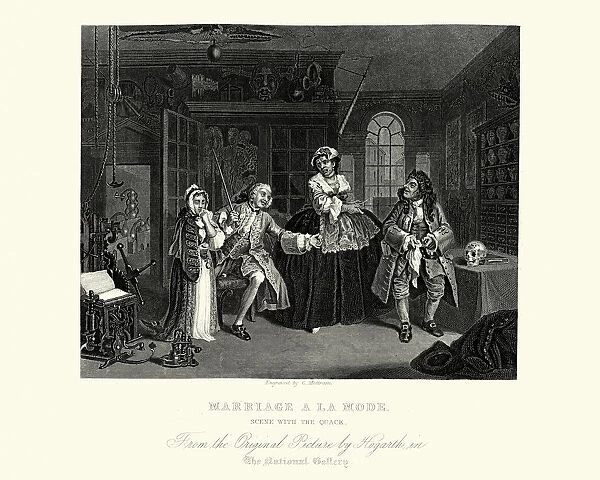 William Hogarth Marriage A La Mode Scene with the Quack
