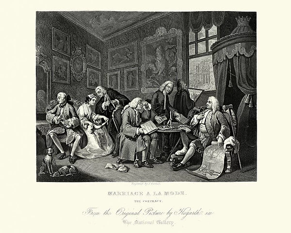 William Hogarth Marriage A La Mode The Settlement
