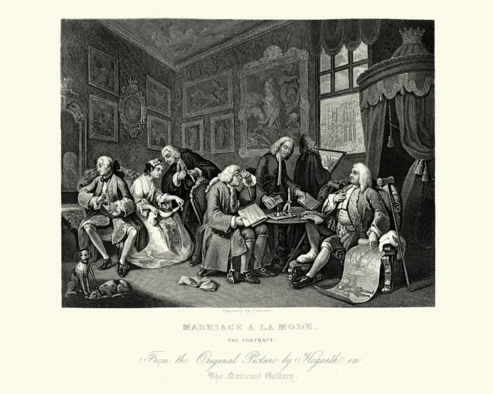 Framed Print : William Hogarth Marriage A La Mode The Settlement Framed Print : William Hogarth Marriage A La Mode The Settlement