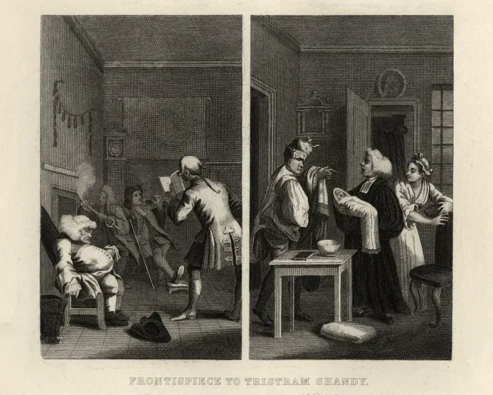 Framed Print : William Hogarths, Frontispiece to Tristram Shandy Framed Print : William Hogarths, Frontispiece to Tristram Shandy