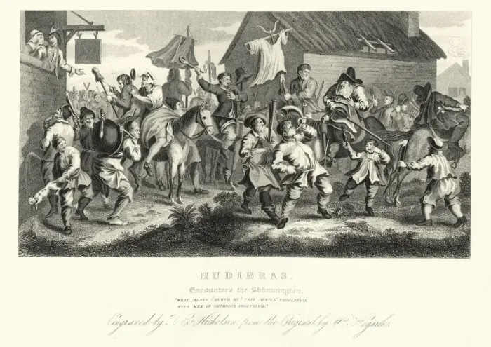 Framed Print : William Hogarths Hudibras Encounters the Skimmington Framed Print : William Hogarths Hudibras Encounters the Skimmington