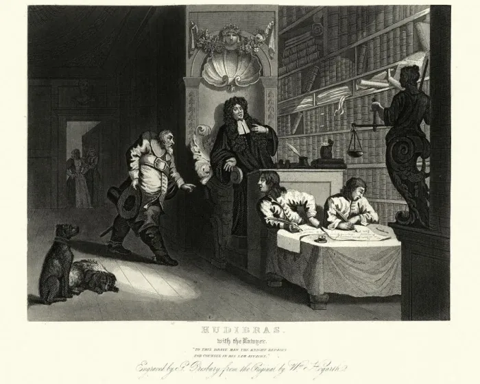 Framed Print : William Hogarths Hudibras with the Lawyer