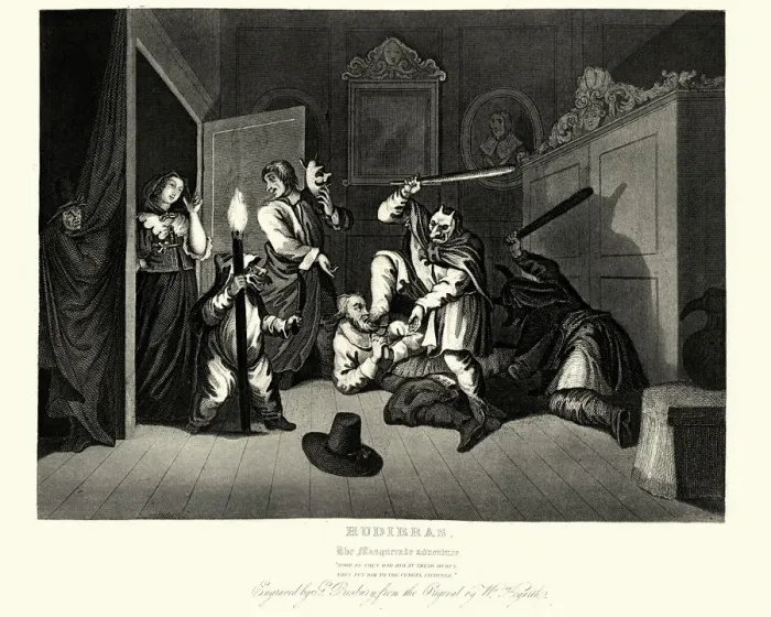 Framed Print : William Hogarths Illustrations for Samuel Butlers Hudibras Framed Print : William Hogarths Illustrations for Samuel Butlers Hudibras