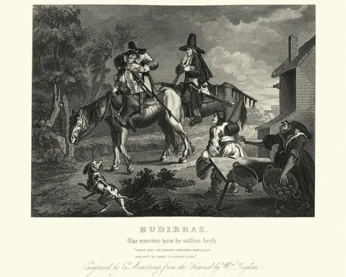 Framed Print : William Hogarths Illustrations for Samuel Butlers Hudibras Framed Print : William Hogarths Illustrations for Samuel Butlers Hudibras