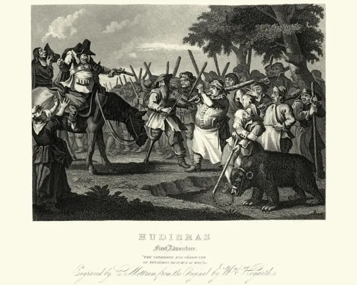 Framed Print : William Hogarths Illustrations for Samuel Butlers Hudibras Framed Print : William Hogarths Illustrations for Samuel Butlers Hudibras