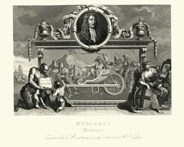 Framed Print : William Hogarths Illustrations for Samuel Butlers Hudibras