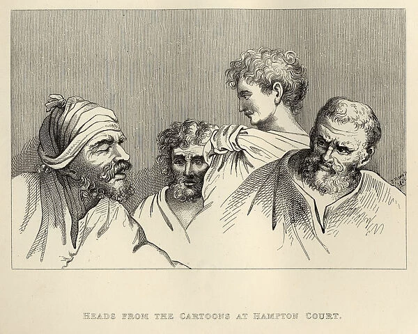 William Hogarths, Sketch of heads from the cartoons