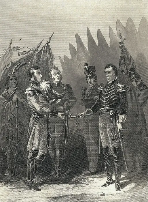 Framed Print : William Hull Surrenders Detroit 1812 Framed Print : William Hull Surrenders Detroit 1812