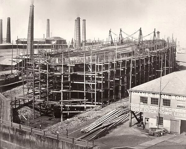 William I. 22nd August 1867: The construction of the William I at the Thames Iron Works