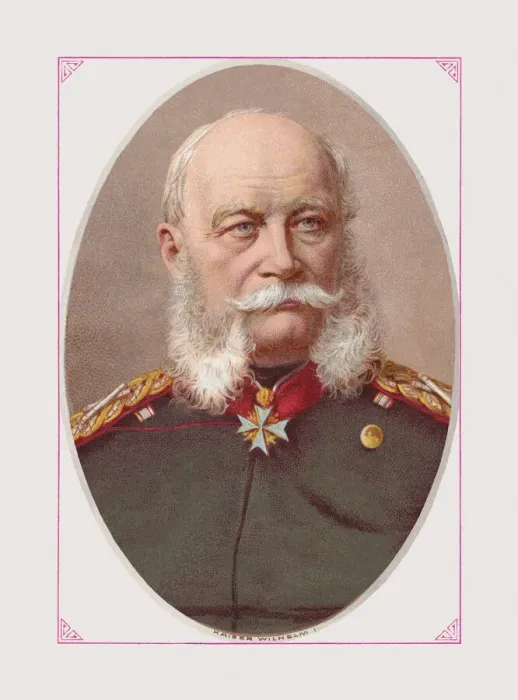 Framed Print : William I (German emperor, 1797-1871), chromolithograph, published in 1887 Framed Print : William I (German emperor, 1797-1871), chromolithograph, published in 1887