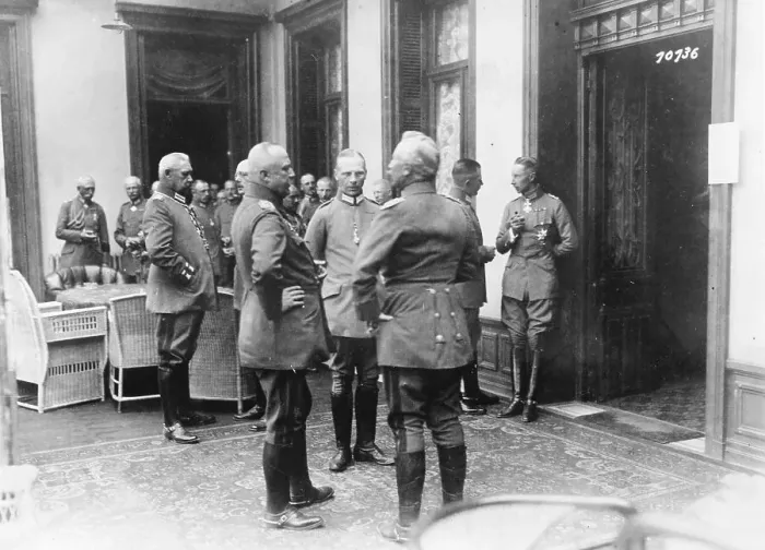 Framed Print : William II with Paul Von Hindenburg and Erich Ludendorff Framed Print : William II with Paul Von Hindenburg and Erich Ludendorff