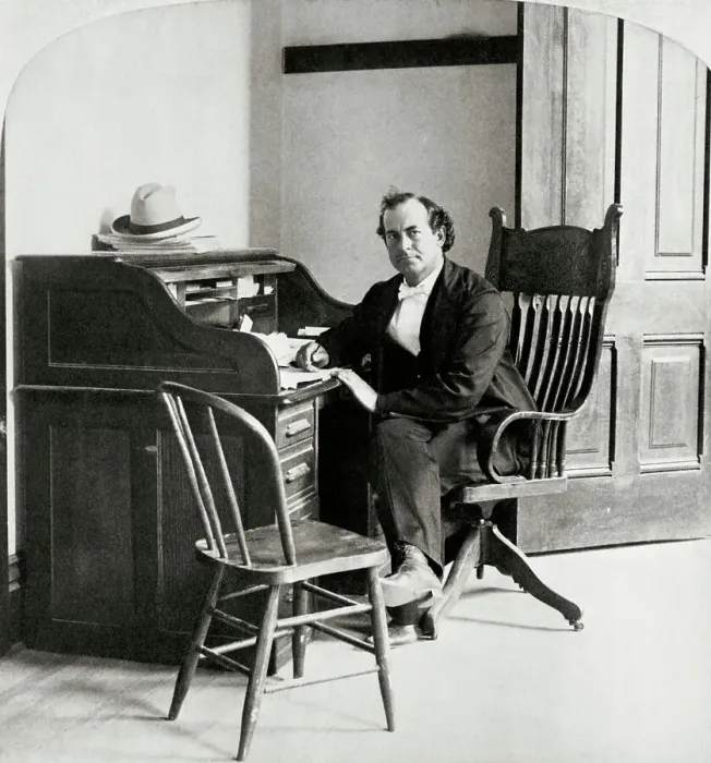 Framed Print : William Jennings Bryan Seated at Desk Framed Print : William Jennings Bryan Seated at Desk