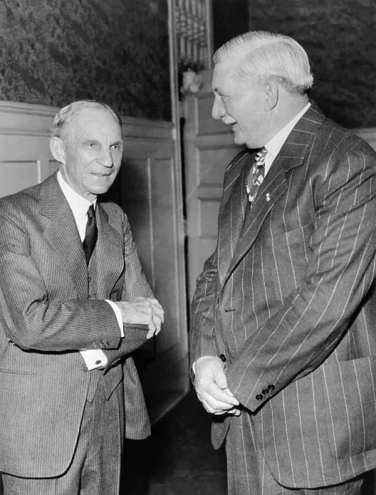 Framed Print : William Knudsen Speaking with Henry Ford Framed Print : William Knudsen Speaking with Henry Ford