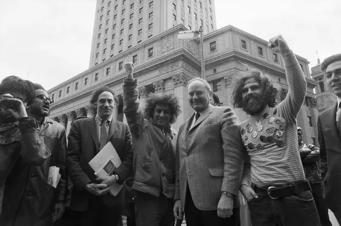 Framed Print : William Kunstler With Hippie Clients Framed Print : William Kunstler With Hippie Clients