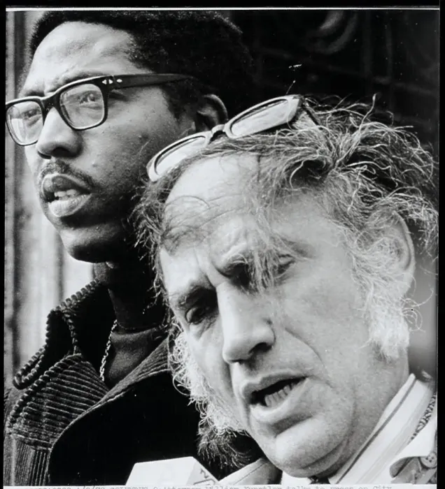 Framed Print : William Kunstler Talks to Reporters Framed Print : William Kunstler Talks to Reporters