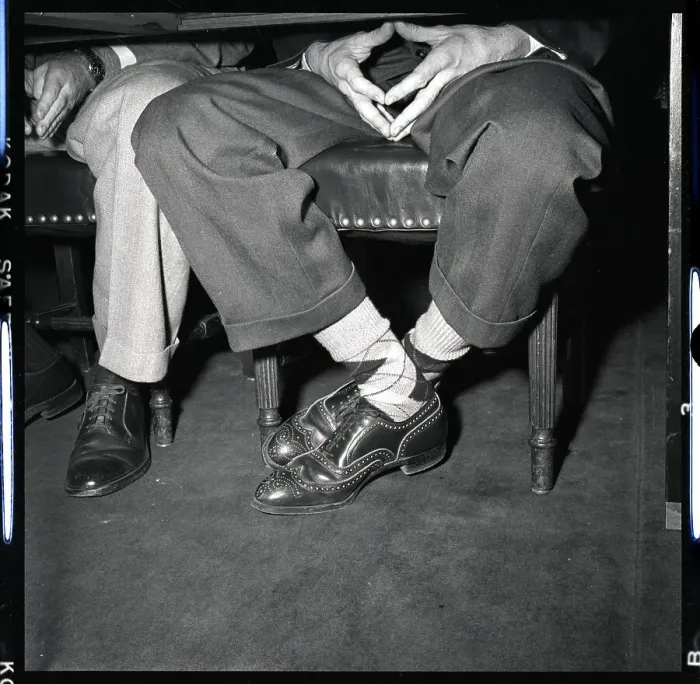 Framed Print : William Langley'S Feet During Hearings
