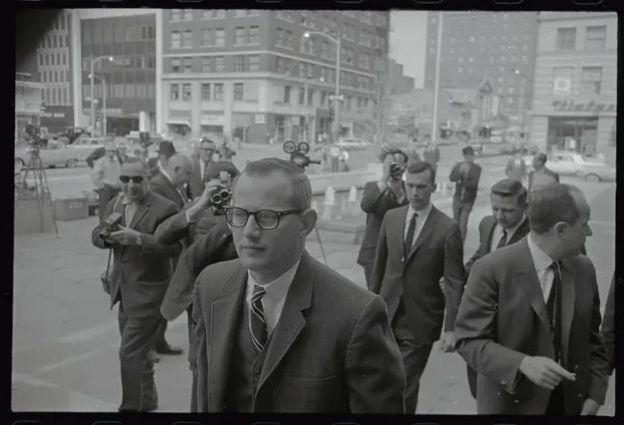Framed Print : William Martin and George Murtaugh Entering Richard Speck Trial Framed Print : William Martin and George Murtaugh Entering Richard Speck Trial