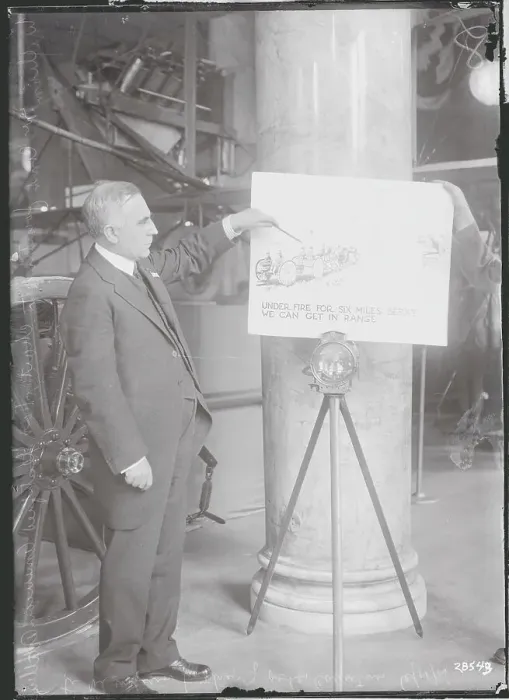 Framed Print : William McComb Explaining Chart
