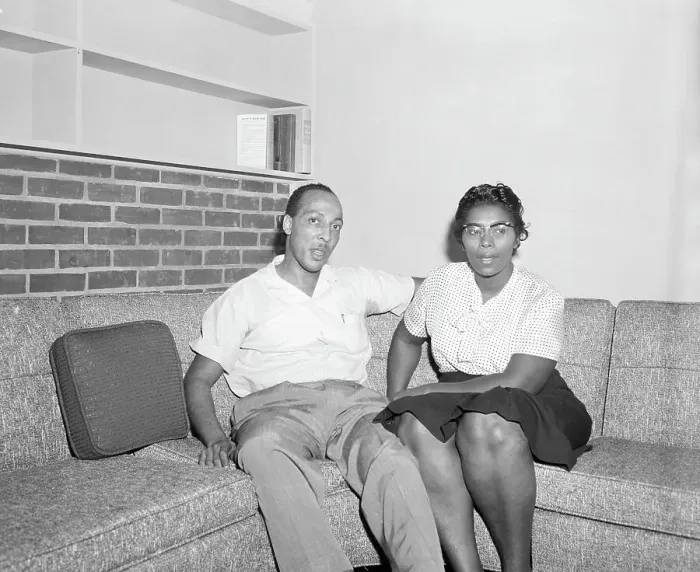 Framed Print : William Myers and Wife Seated on Couch Framed Print : William Myers and Wife Seated on Couch