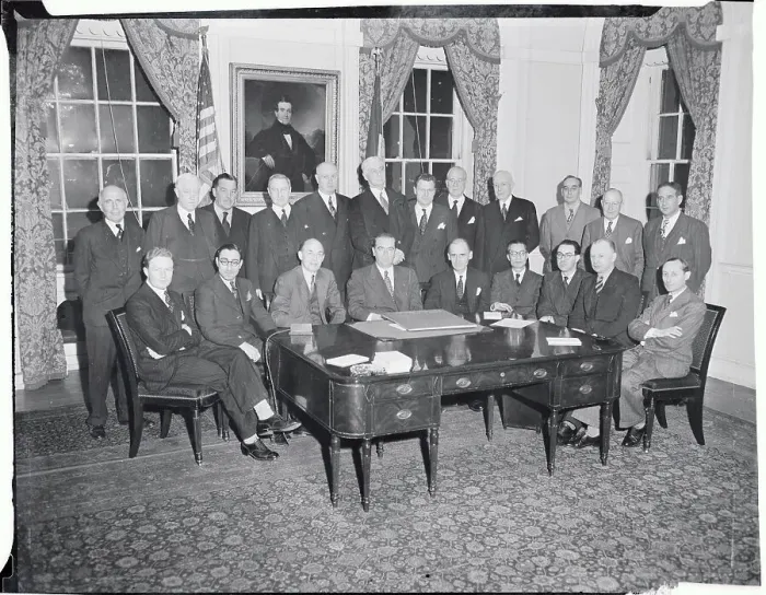 Framed Print : William O'Dwyer with UNO Delegation Framed Print : William O'Dwyer with UNO Delegation