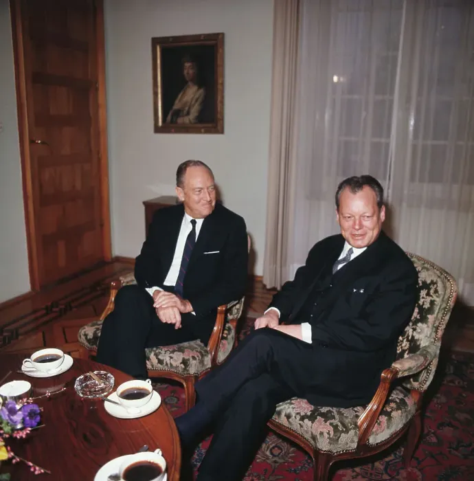 Framed Print : William P. Rogers and Willy Brandt Together Framed Print : William P. Rogers and Willy Brandt Together