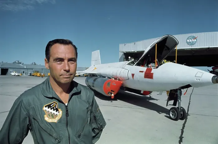 Framed Print : William Pete Knight With X-15 Aircraft Framed Print : William Pete Knight With X-15 Aircraft