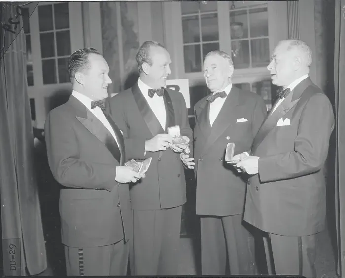 Framed Print : William Randolph Hearst Jr. and Affiliates at Brotherhood Week Ceremony