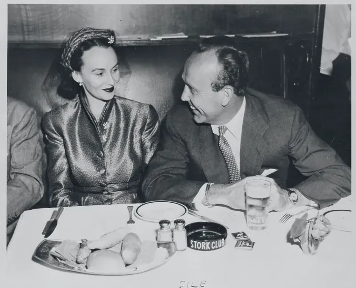 Framed Print : William Randolph Hearst Jr. and Austine Cassini at Table Framed Print : William Randolph Hearst Jr. and Austine Cassini at Table