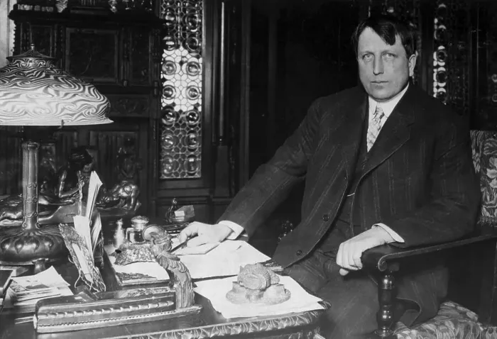 Framed Print : William Randolph Hearst At Seated Desk Framed Print : William Randolph Hearst At Seated Desk