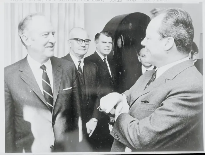 Framed Print : William Rogers and Willy Brandt Framed Print : William Rogers and Willy Brandt