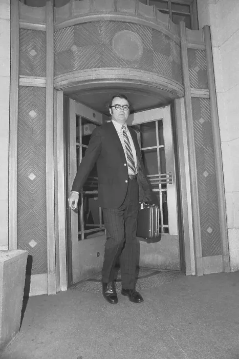 Framed Print : William Ruckelshaus Exiting Door with His Briefcase Framed Print : William Ruckelshaus Exiting Door with His Briefcase