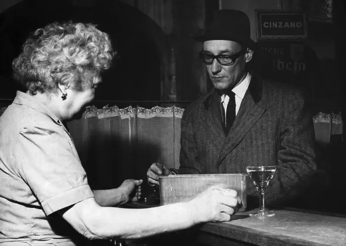 Framed Print : William S. Burroughs at a Bar Framed Print : William S. Burroughs at a Bar
