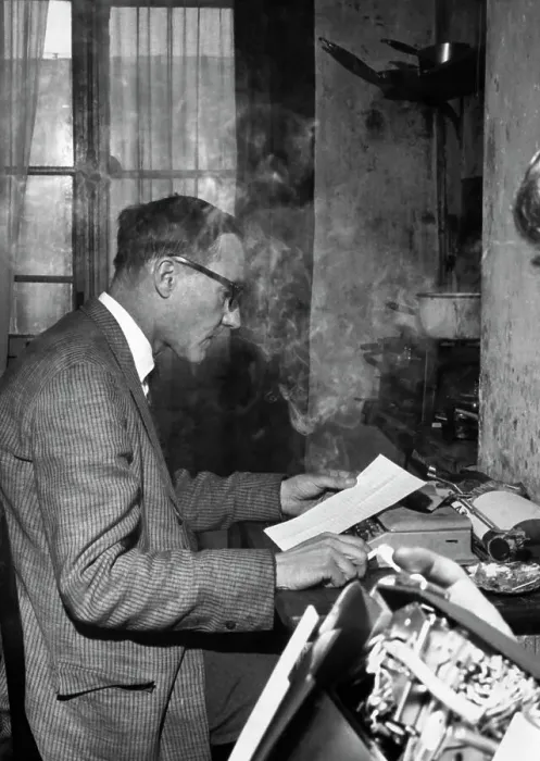 Framed Print : William S. Burroughs At Typewriter Framed Print : William S. Burroughs At Typewriter