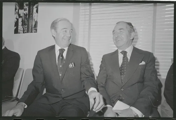 Framed Print : William Scranton and Chaim Herzog