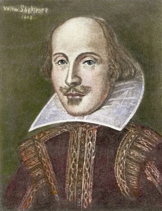 Framed Print : William Shakespeare In Color Illustration Framed Print : William Shakespeare In Color Illustration