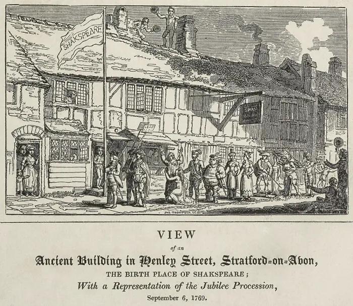 Framed Print : William Shakespeare's birthplace engraving Framed Print : William Shakespeare's birthplace engraving