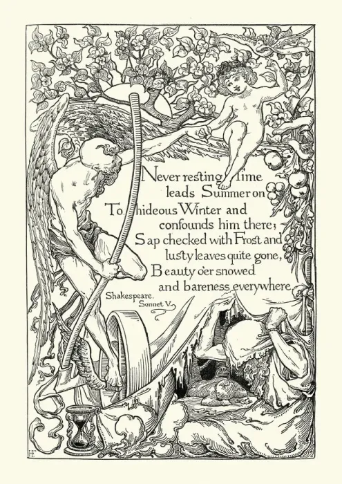 Framed Print : William Shakespeares Sonnet V leads Summer on To hideous Winter Framed Print : William Shakespeares Sonnet V leads Summer on To hideous Winter