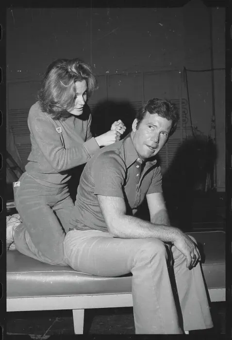 Framed Print : William Shatner and Yvette Mimieux Give Each Other Back Massages Framed Print : William Shatner and Yvette Mimieux Give Each Other Back Massages
