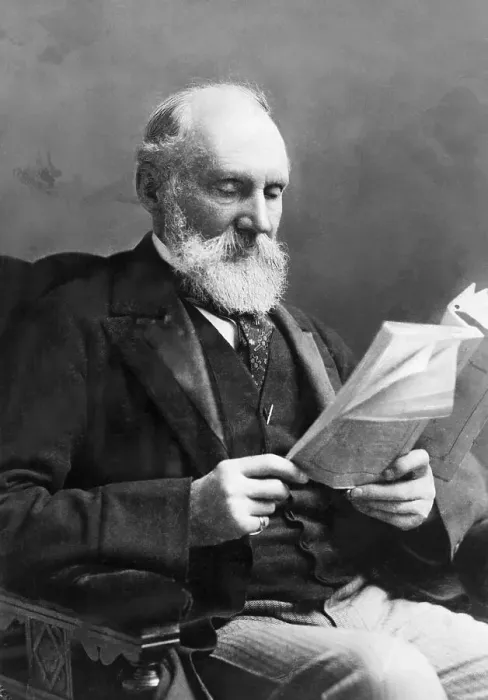 Framed Print : William T. Kelvin Seated Holding Book