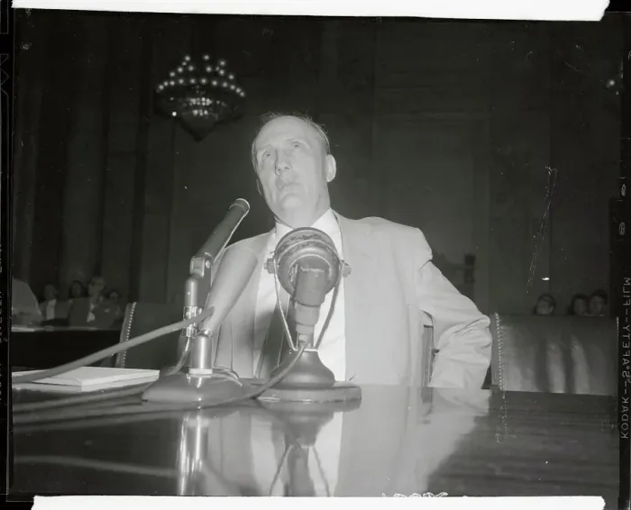 Framed Print : William Teto Addressing a Senate Subcommittee Framed Print : William Teto Addressing a Senate Subcommittee